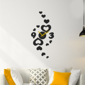 3D Wall Clock Heart
