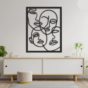 Abstract Faces Wall Decor