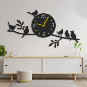 Birds On Tree Wall Clock