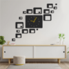 3D Squares Modern Big Wall Clock