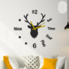 Deer 3D Big Wall Clock