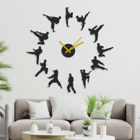 Kung Fu 3D Wall Clock