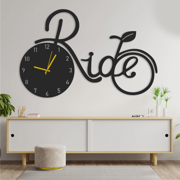 bicycle-Ride-Clock-B-1 Ride Bicycle Big Wall Clock