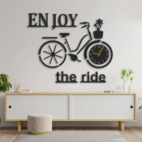 Enjoy The Ride Bicycle Big Wall Clock