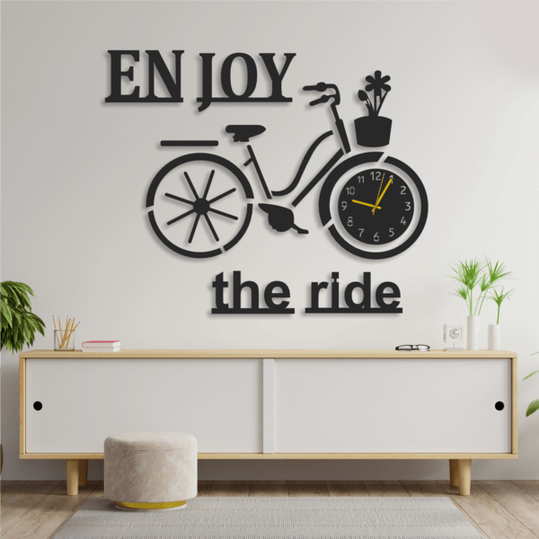 enjoy-the-ride-wall-clock-1 Enjoy The Ride Bicycle Big Wall Clock