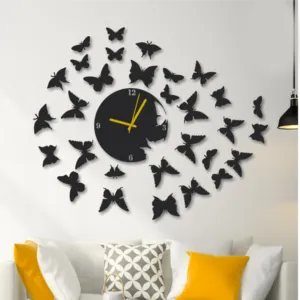 Butterflies 3D Wall Clock