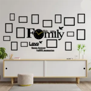 Photo Frames Family Big Wall Clock B